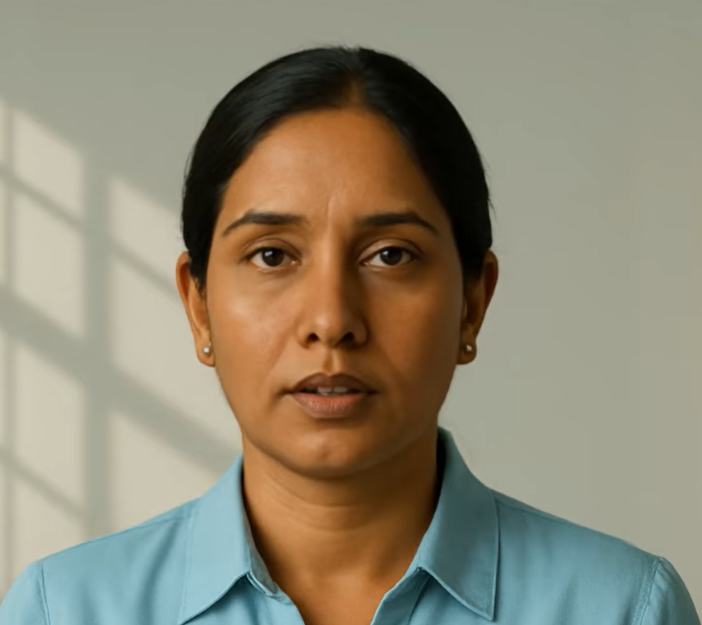 Avater tijdens de training